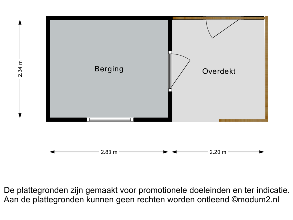 View floorplan of Berging of Parelmoervlinder 4