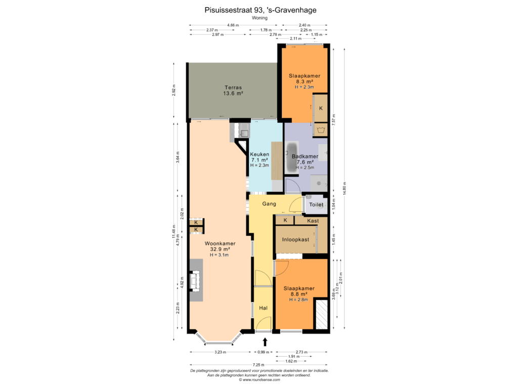 Bekijk plattegrond van Woning van Pisuissestraat 93