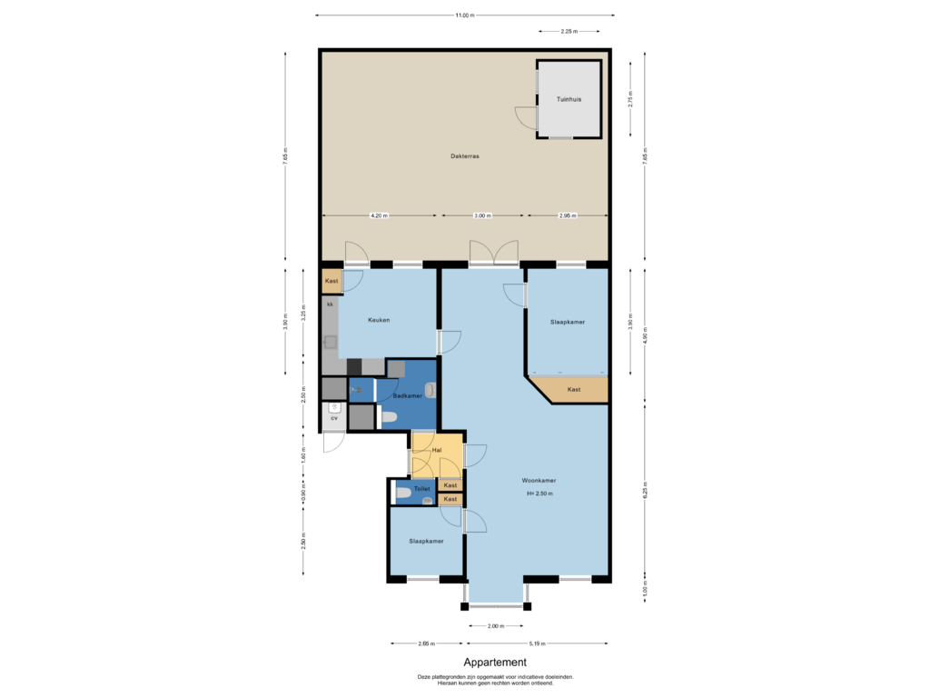 Bekijk plattegrond van Appartement van Grotestraat 16