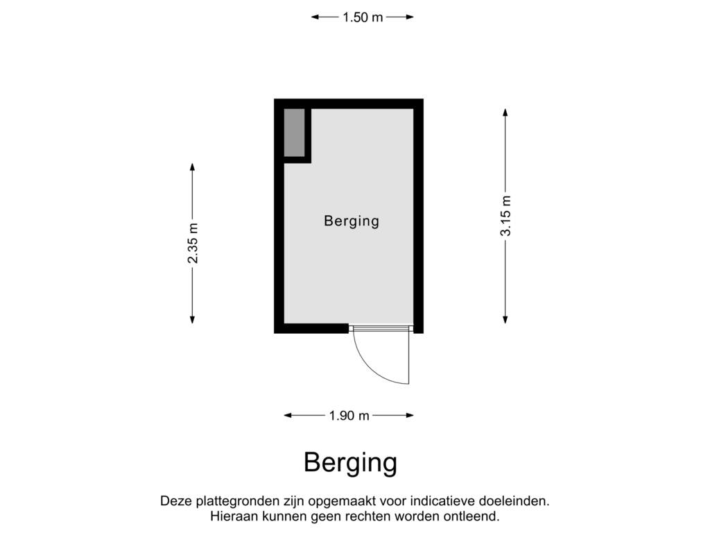 Bekijk plattegrond van Berging van Grotestraat 16