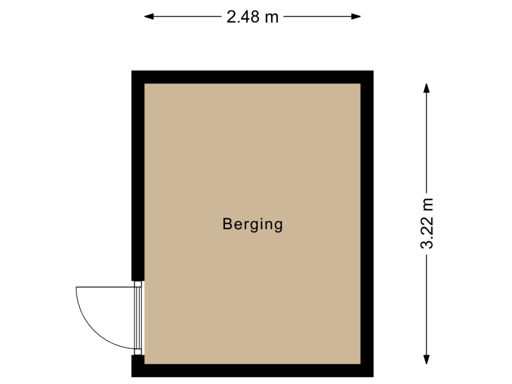 Bekijk plattegrond van Berging van Grotestraat 131-B