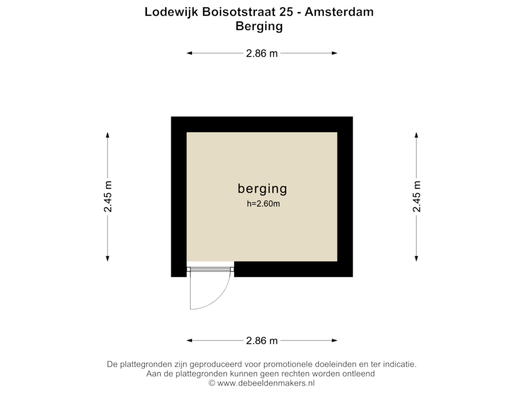 View floorplan of BERGING of Lodewijk Boisotstraat 25