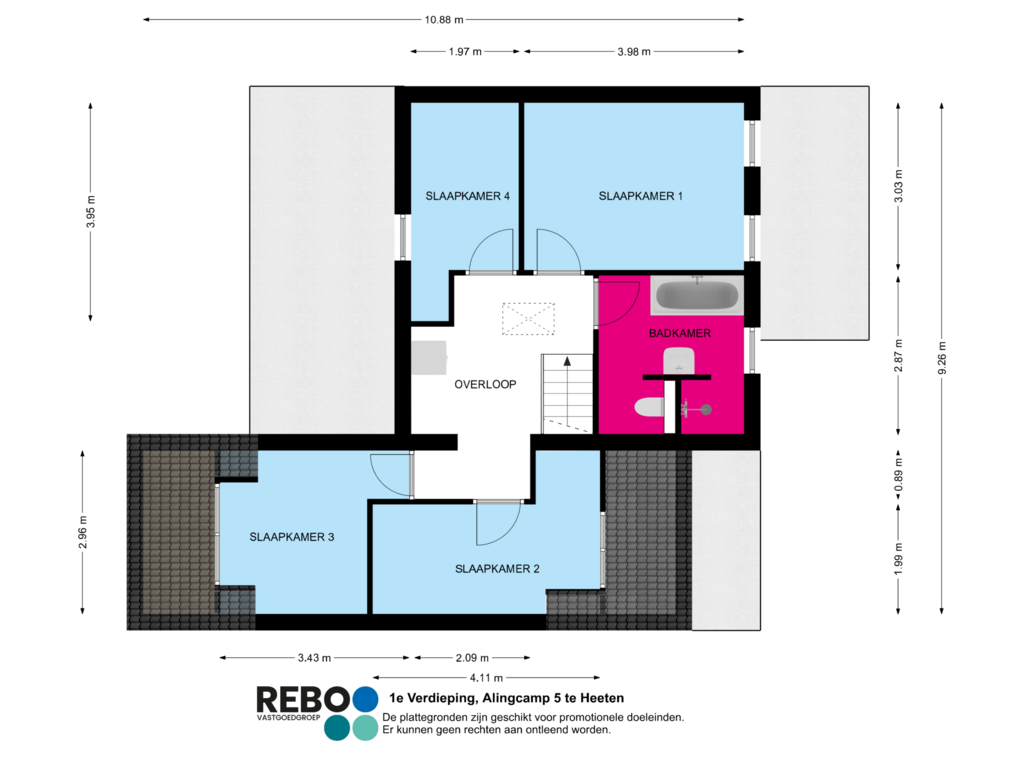 Bekijk plattegrond van 1e Verdieping van Alingcamp 5