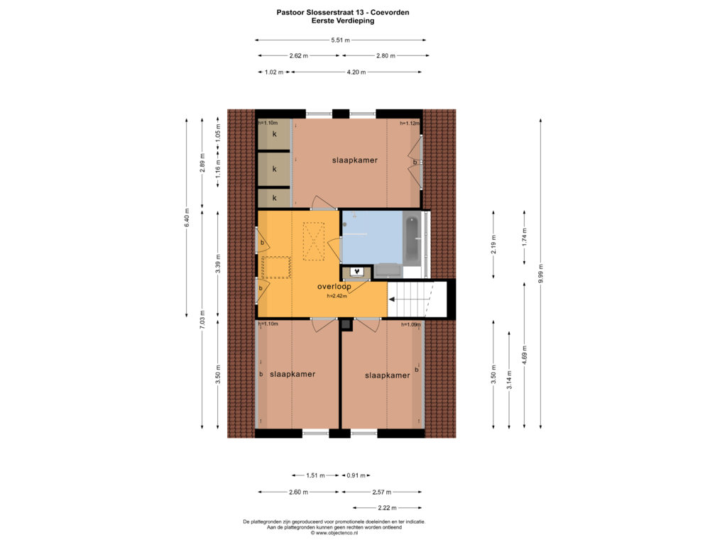 Bekijk plattegrond van EERSTE VERDIEPING van Pastoor Slosserstraat 13