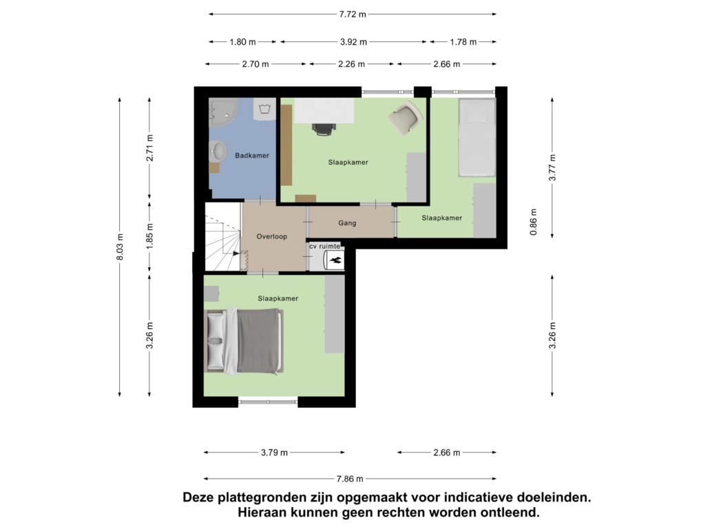 Bekijk plattegrond van Eerste Verdieping van Leliepad 5