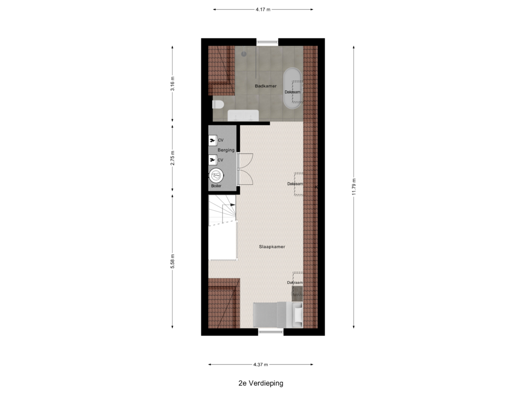 Bekijk plattegrond van 2e Verdieping van Norbertijnenlaan 21