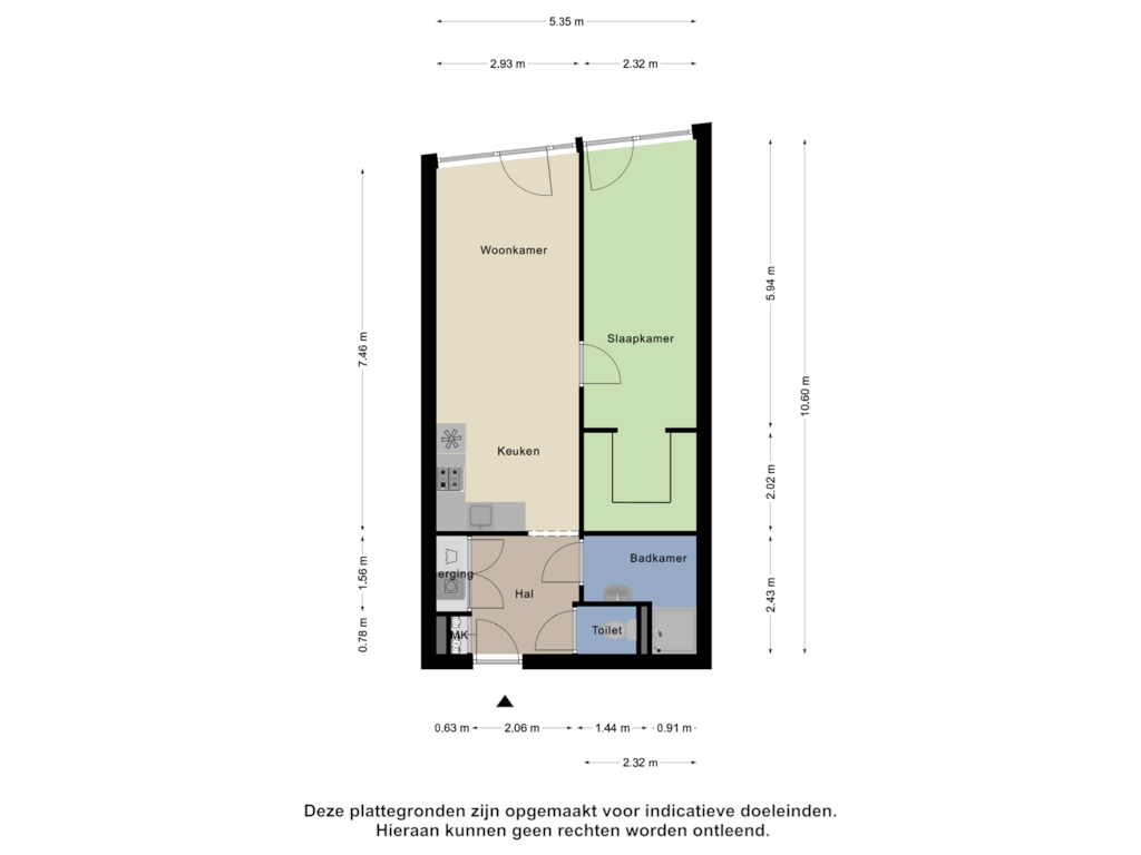 View floorplan of Appartement of Nico Andriessenstraat 43-A36