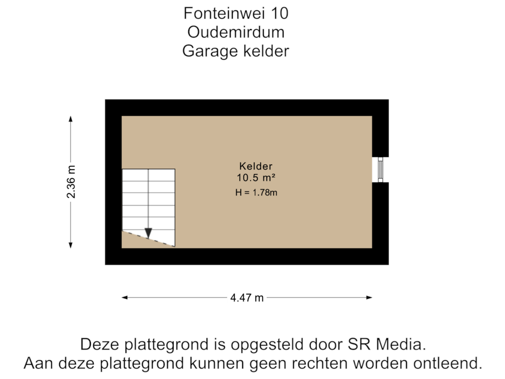 Bekijk plattegrond van Garage kelder van Fonteinwei 10