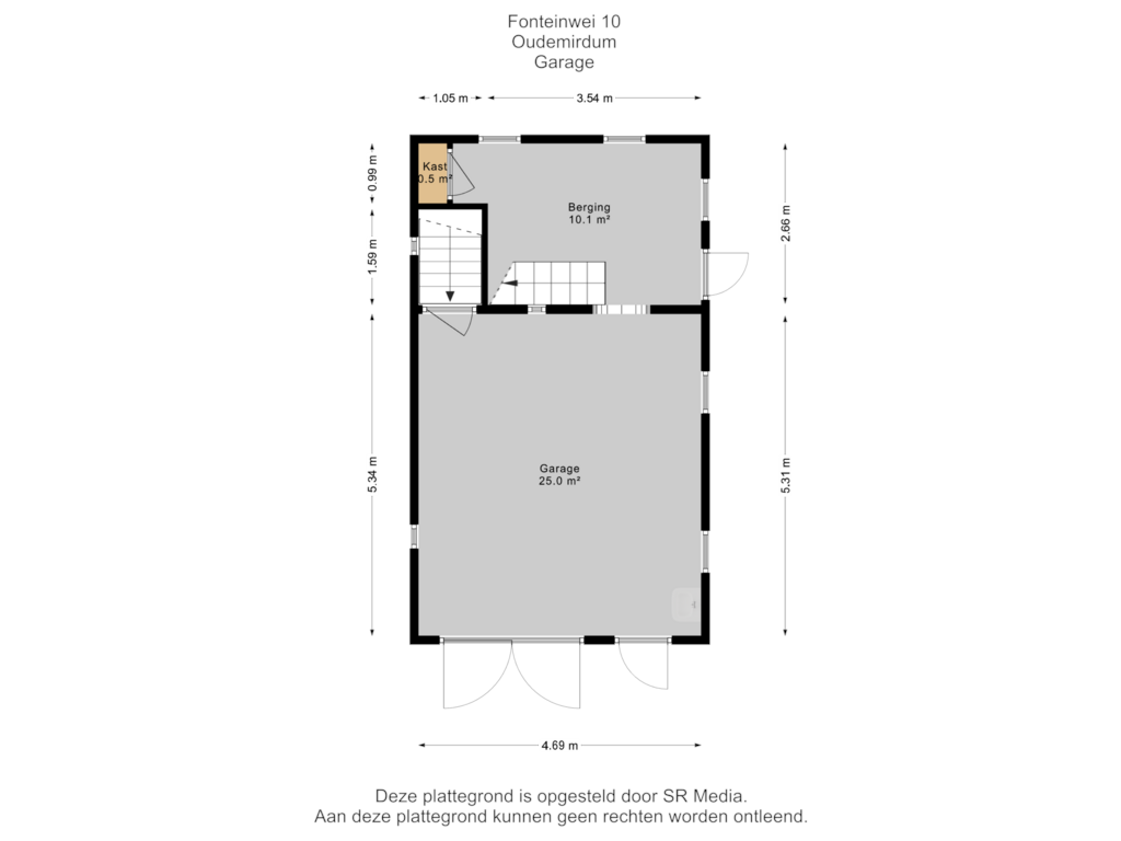 Bekijk plattegrond van Garage van Fonteinwei 10