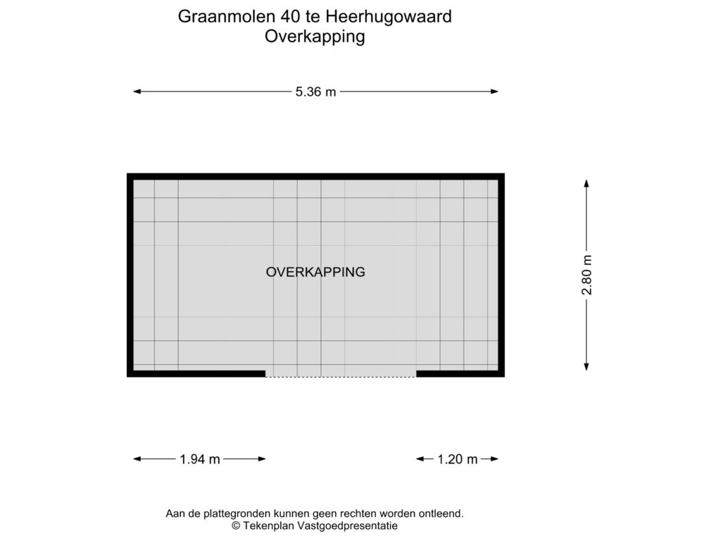 Bekijk plattegrond van Overkapping van Graanmolen 40