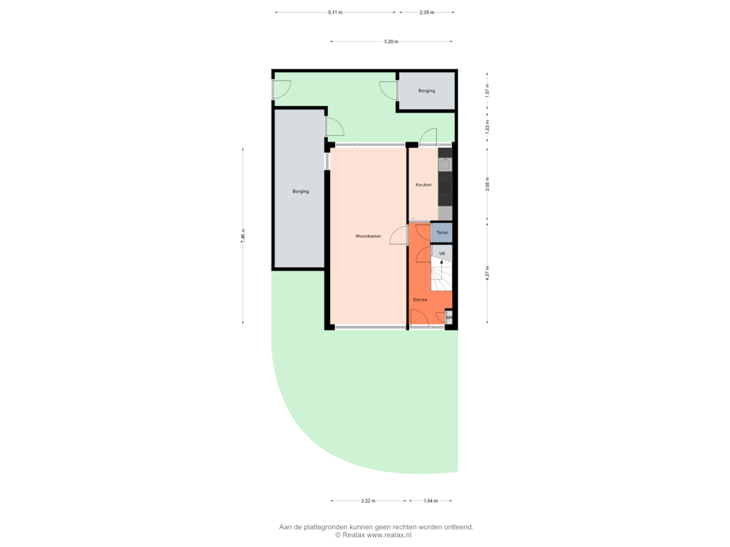 Bekijk plattegrond van Begane grond Tuin van Merwedestraat 151