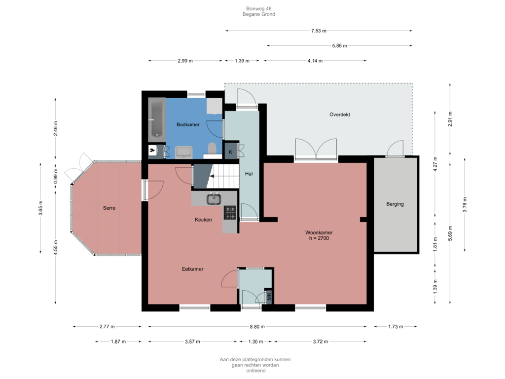 Bekijk plattegrond van Begane Grond van Boeweg 48