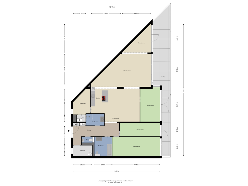 Bekijk plattegrond van Appartement van Nancy Zeelenbergsingel 20