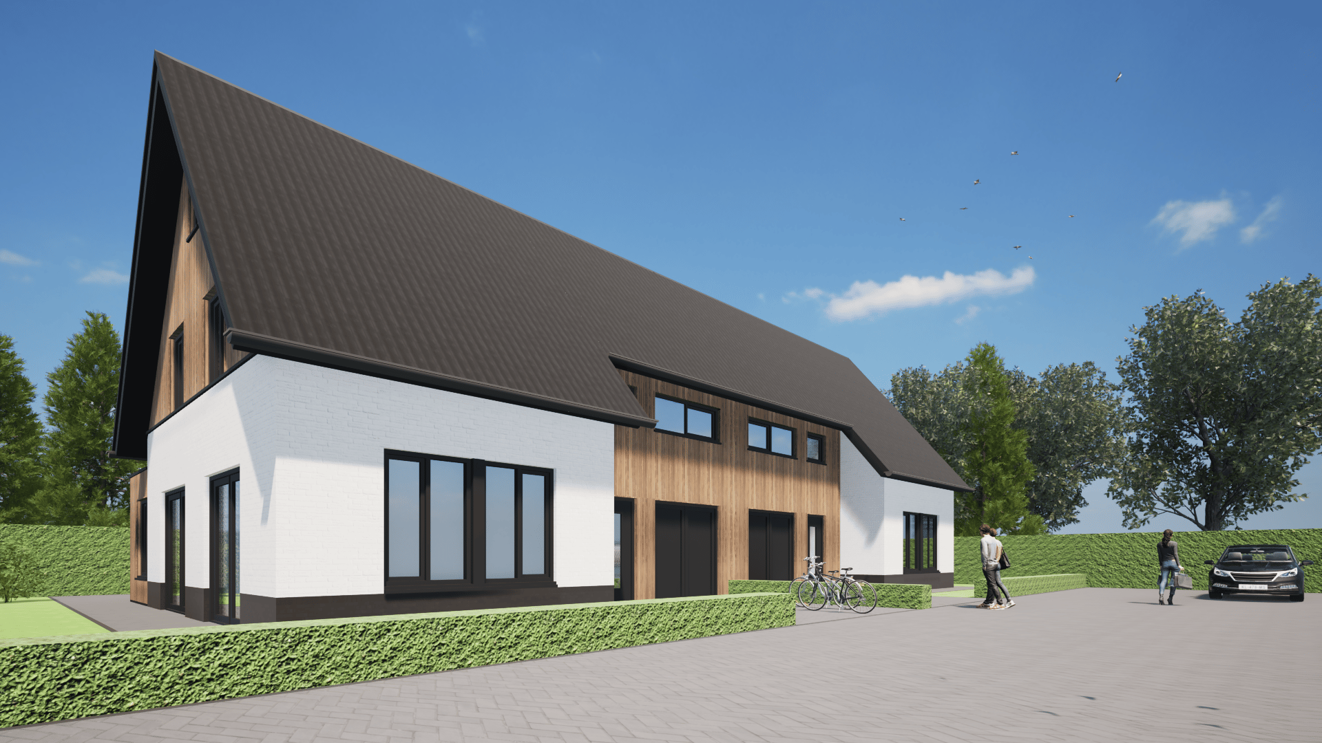 Halfvrijstaande villa's (Bouwnr. 1)  