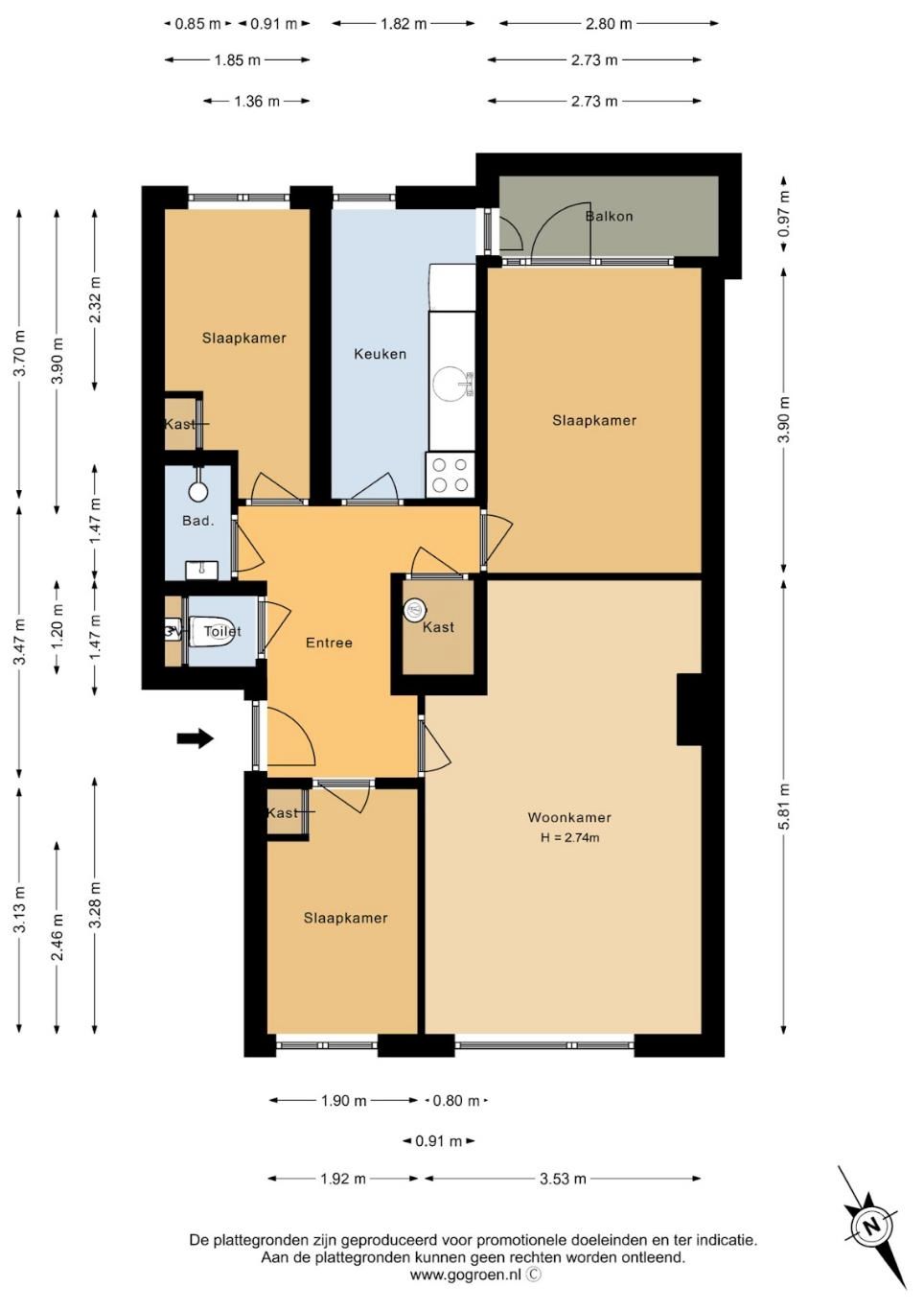 Foto 25 van Jacques Perkstraat 27-C