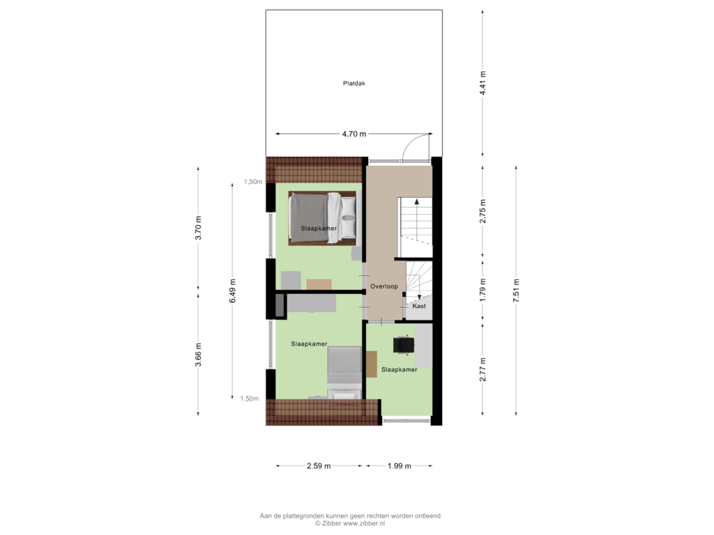 View floorplan of Eerste verdieping of Koolmeesweg 14