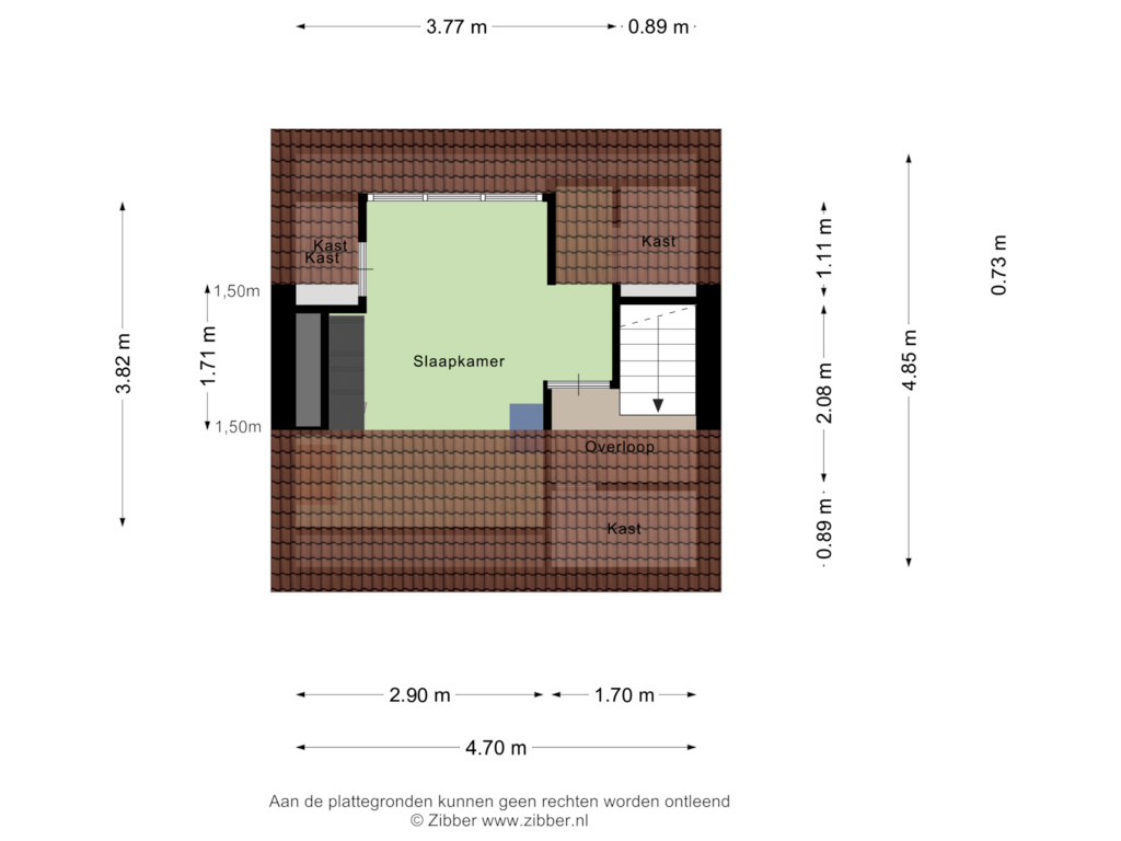 View floorplan of Tweede verdieping of Koolmeesweg 14