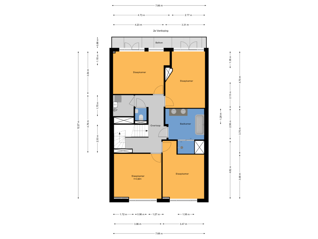 Bekijk plattegrond van 2e Verdieping van Abrikozenstraat 15