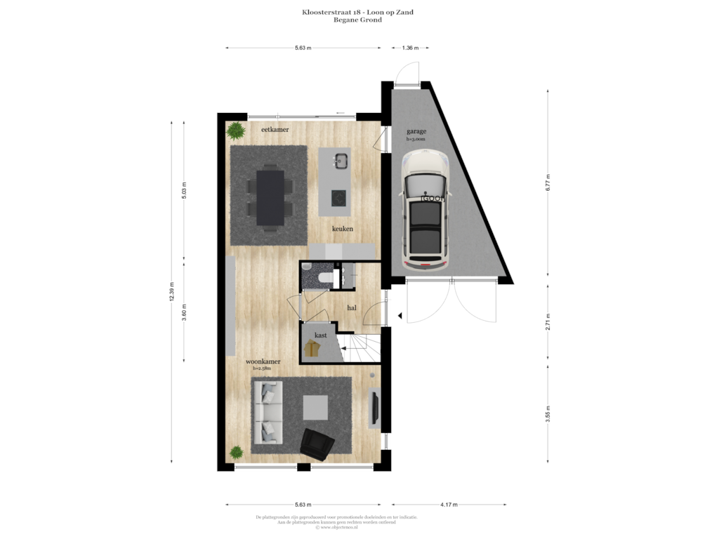 Bekijk plattegrond van BEGANE GROND van Kloosterstraat 18