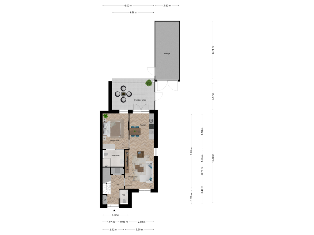 Bekijk plattegrond van Begane grond van Hoofdstraat 31-A