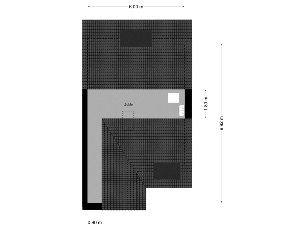 Bekijk plattegrond van Vliering van Hoofdstraat 31-A