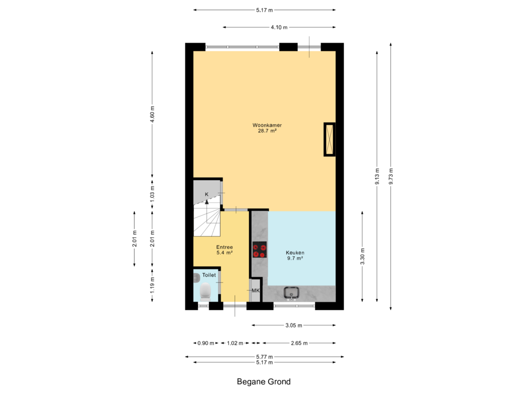 View floorplan of Begane Grond of De Fuut 31