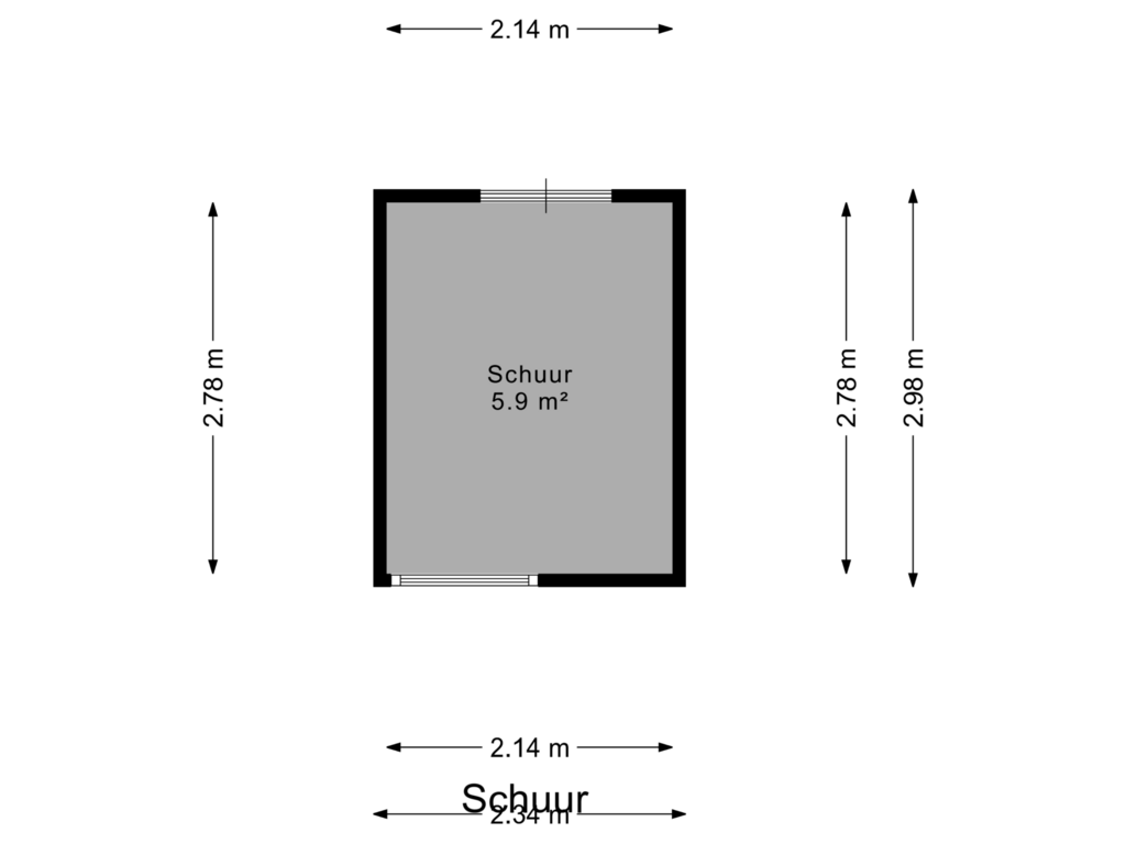 View floorplan of Schuur of De Fuut 31