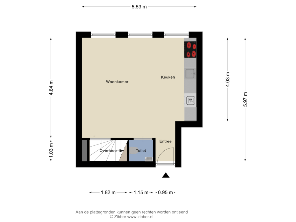 Bekijk plattegrond van Begane Grond van Westerkade 20-A