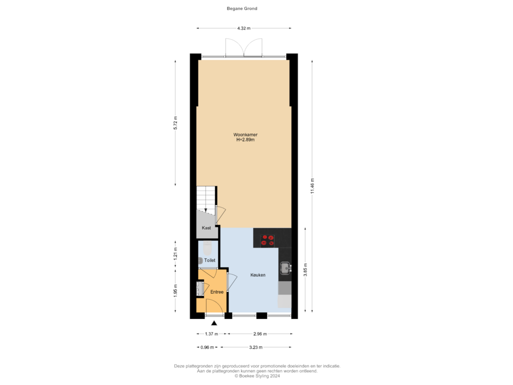 View floorplan of Begane Grond of Papentorenvest 68