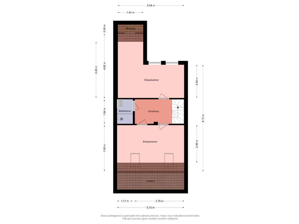 View floorplan of Eerste verdieping  of Ale-Tún 37