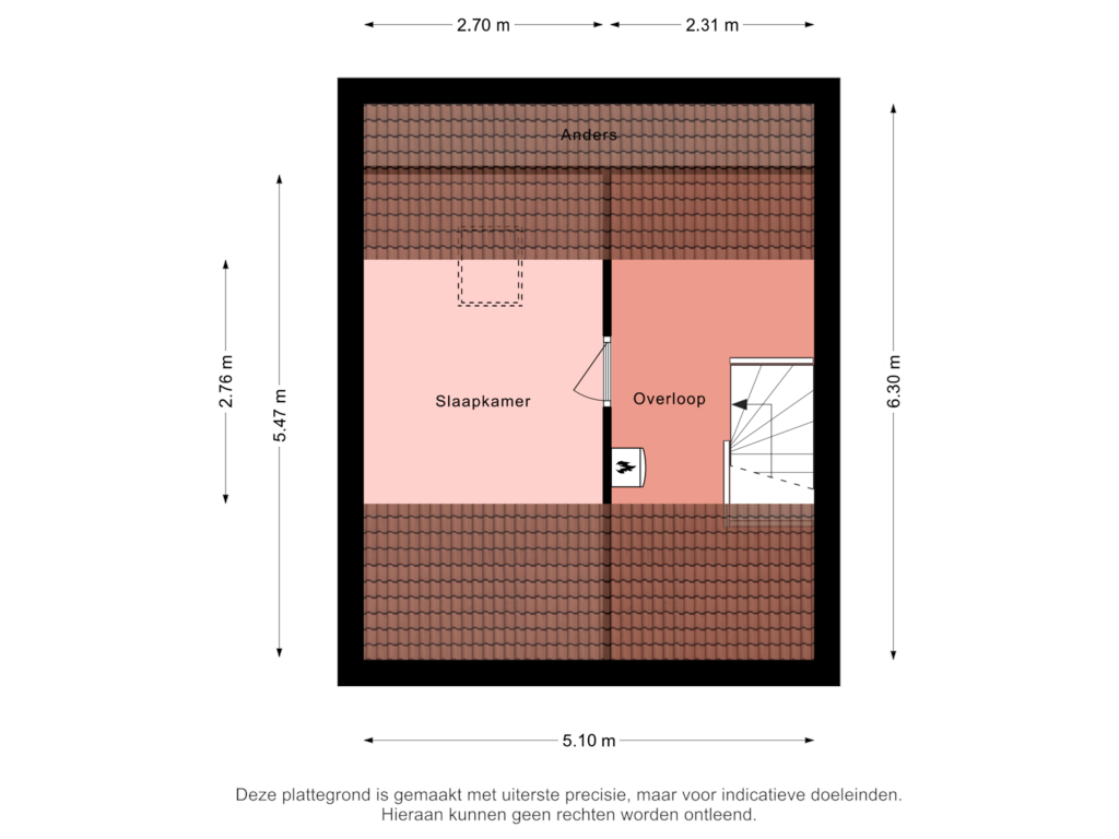 View floorplan of Tweede verdieping of Ale-Tún 37