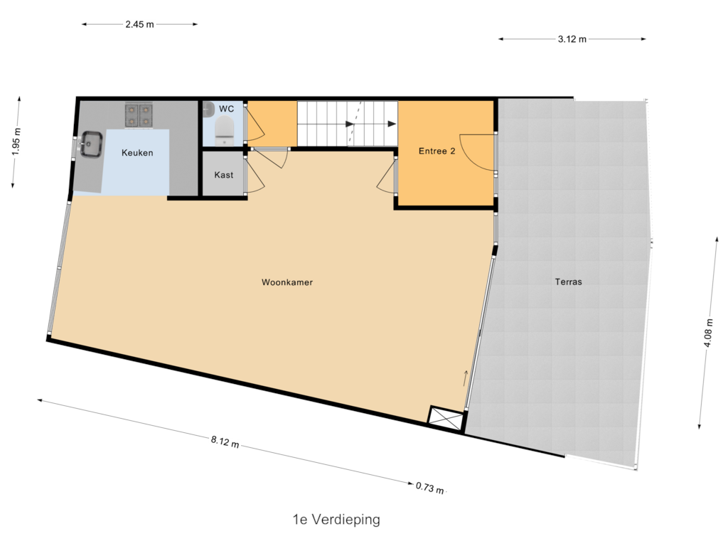 Bekijk plattegrond van 1e Verdieping van Vleeshouwerstraat 5