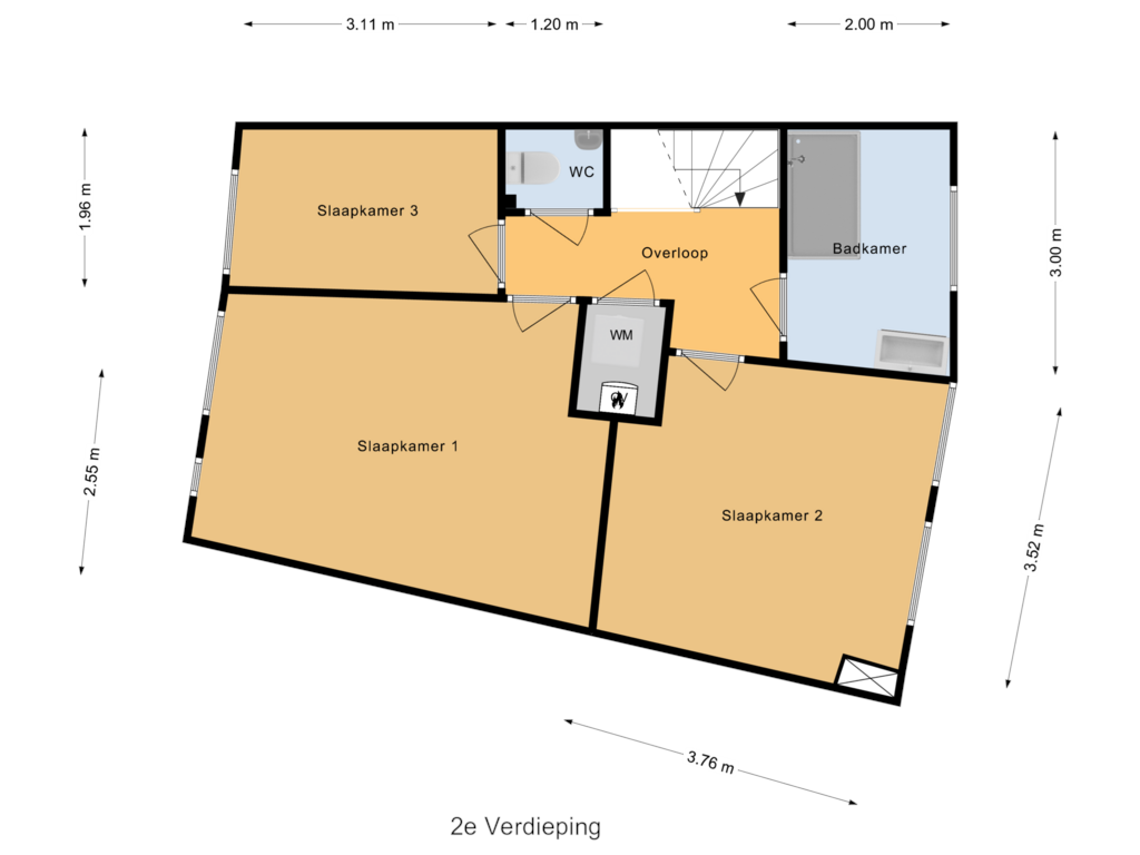 Bekijk plattegrond van 2e Verdieping van Vleeshouwerstraat 5