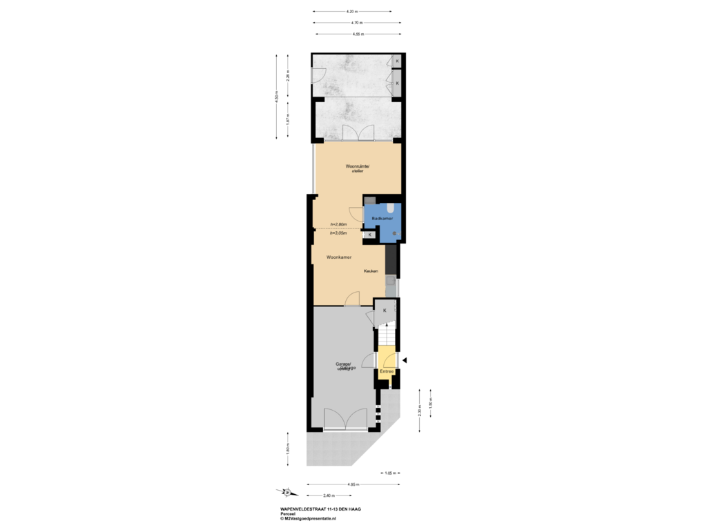 Bekijk plattegrond van Perceel van Wapenveldestraat 11