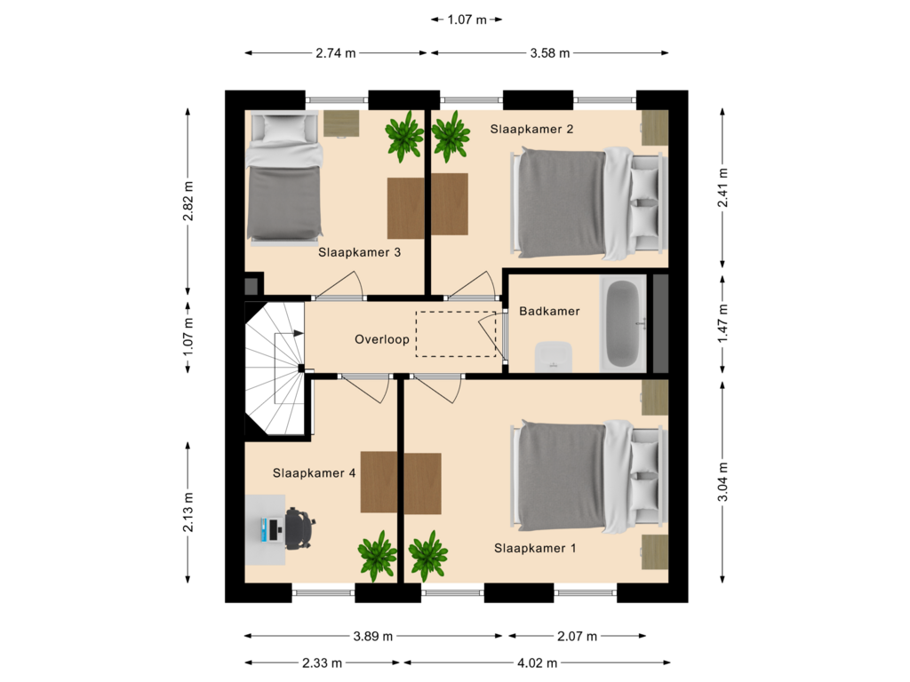 Bekijk plattegrond van Eerste Verdieping van Auriga 1