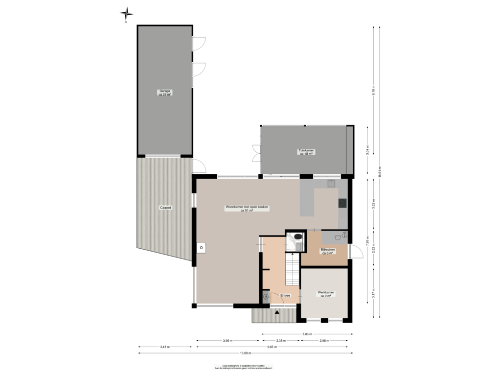 Bekijk plattegrond van Begane grond van Boslaan 41