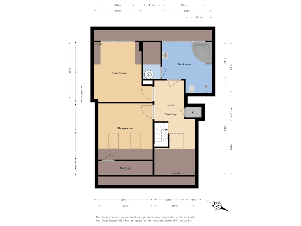 Bekijk plattegrond van 5e Verdieping van Huis te Landelaan 404