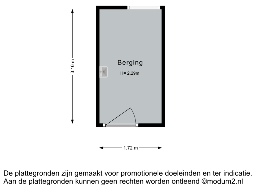 Bekijk plattegrond van Berging van Huis te Landelaan 404