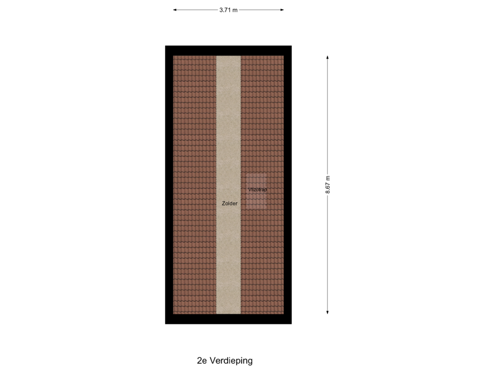 View floorplan of 2e Verdieping of 4e Nijverheidstraat 8