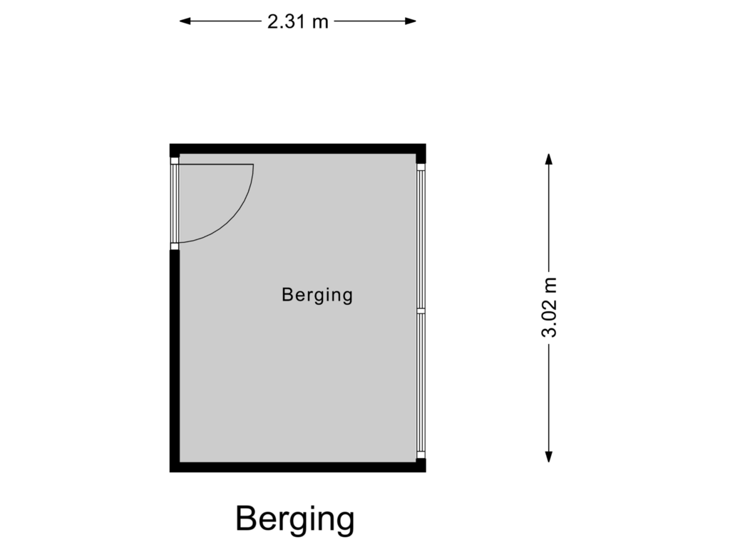 View floorplan of Berging of Korfakker 48