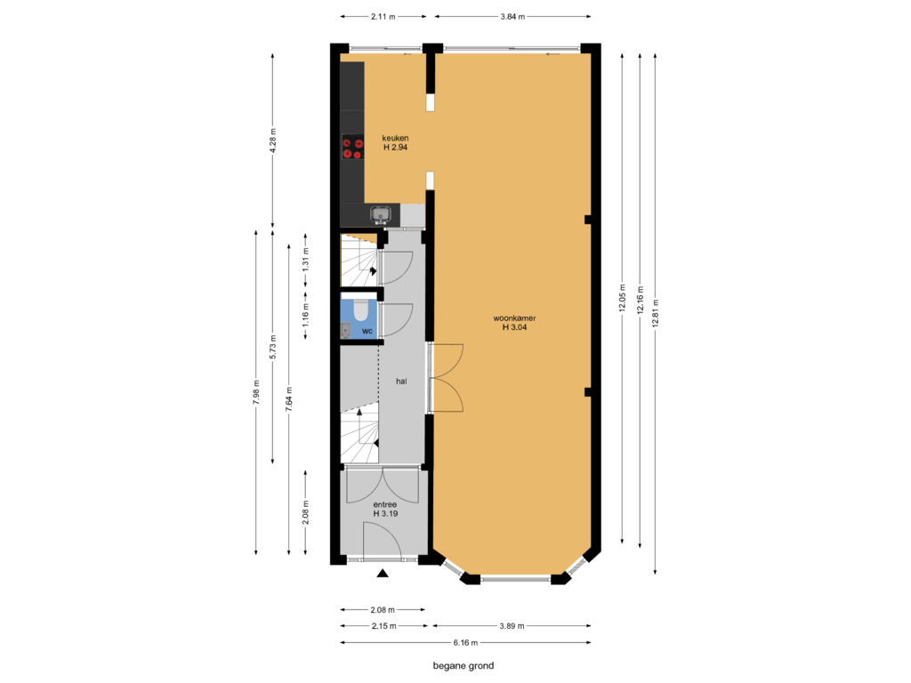 Bekijk plattegrond van begane grond van Gevers Deynootweg 143