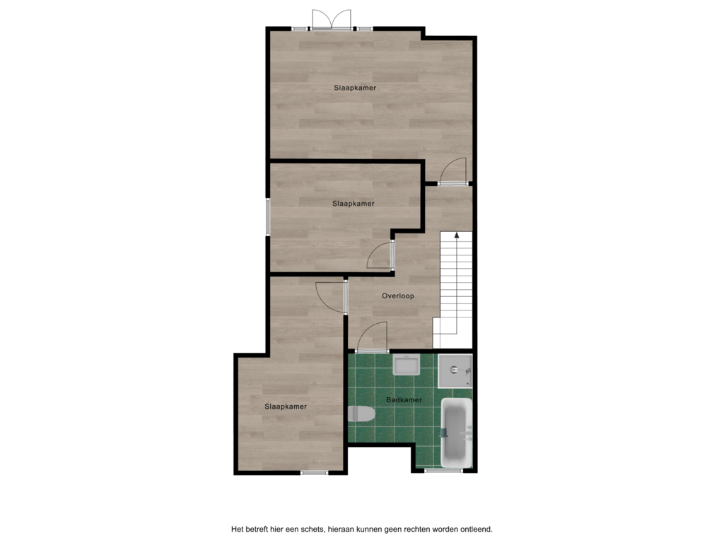 Bekijk plattegrond van 1e verdieping van Kerkstraat 217