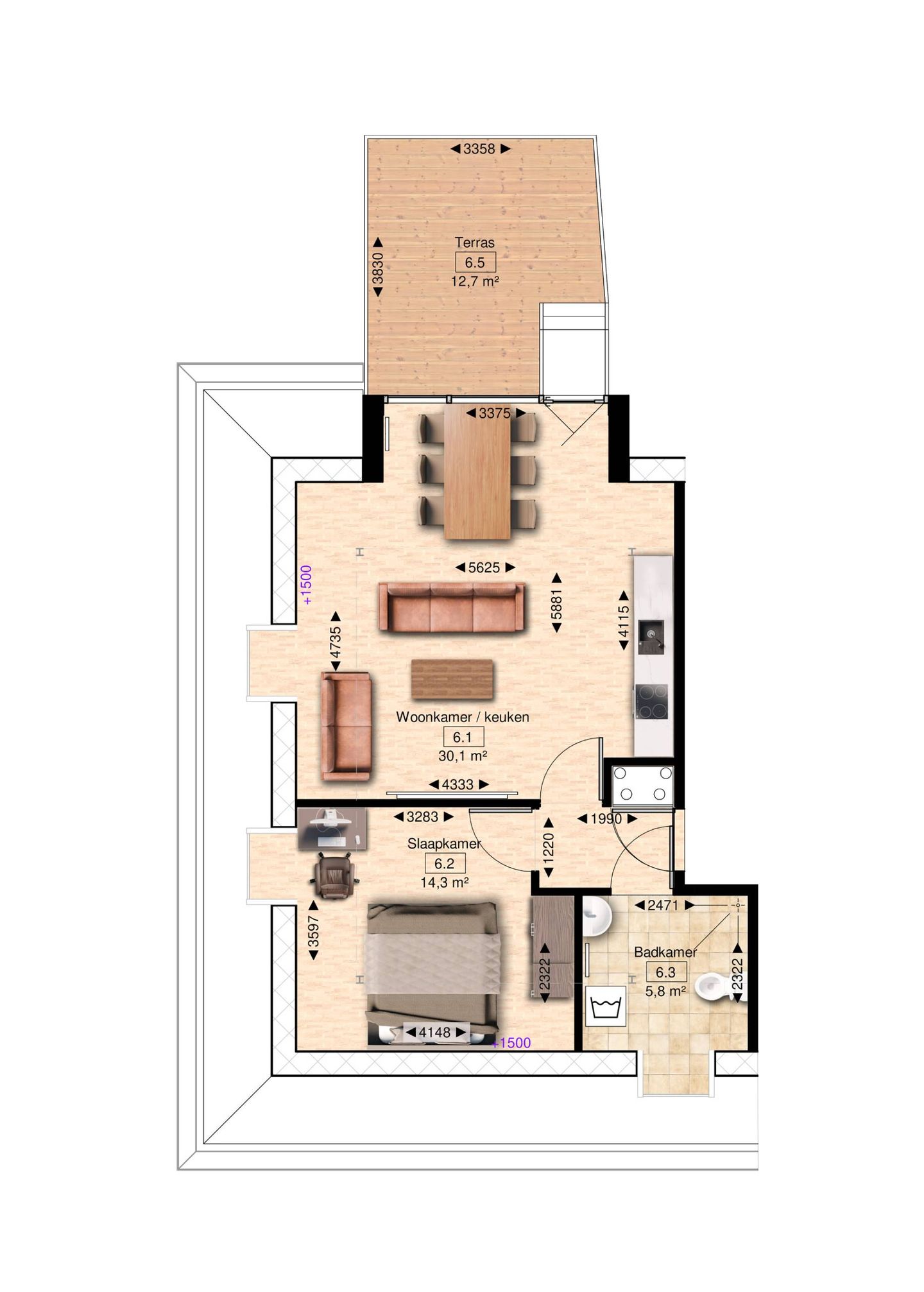 Foto 10 van Schoolstraat 1-F
