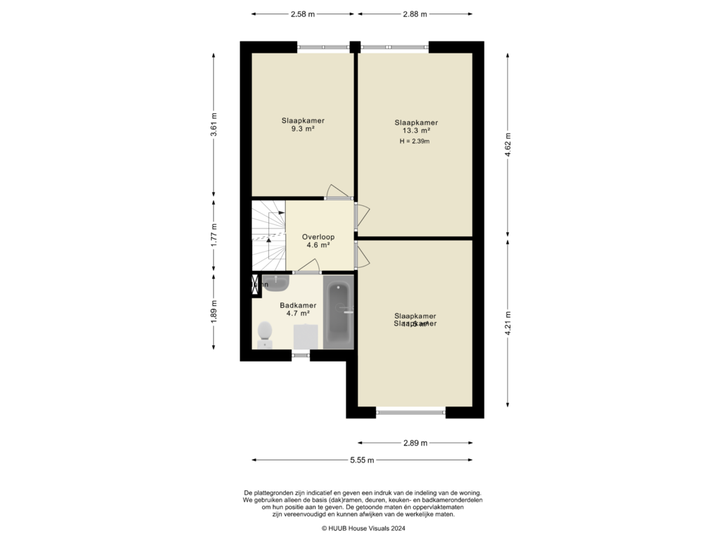 View floorplan of Eerste verdieping of Groenhof 92