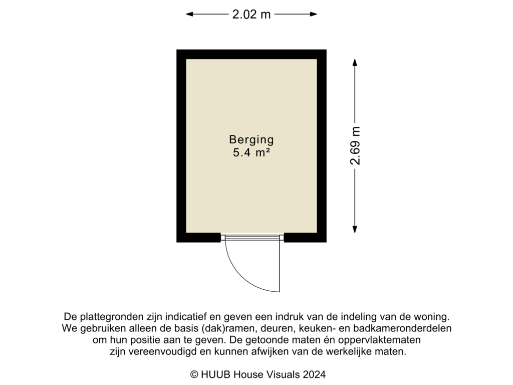 View floorplan of Berging of Groenhof 92