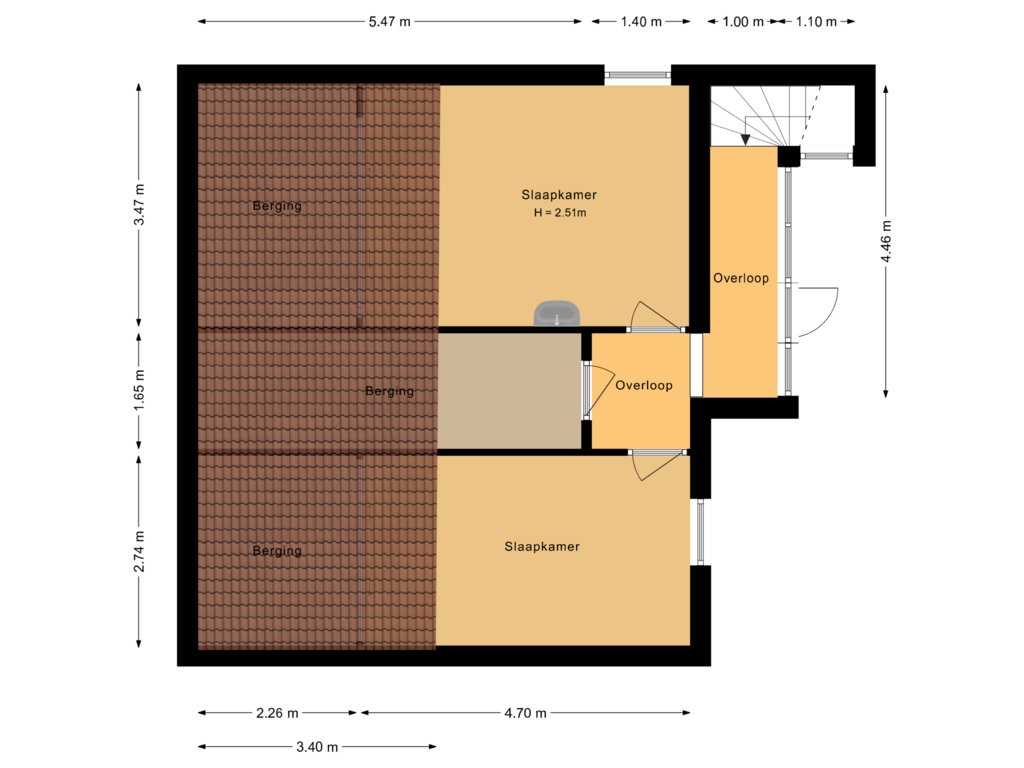 Bekijk plattegrond van Eerste verdieping van Dr. Kolfflaan 84