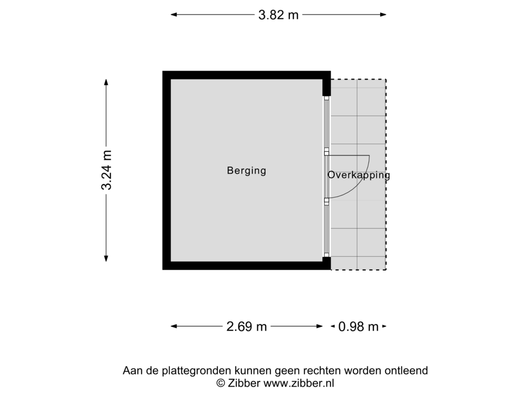 Bekijk plattegrond van Berging van Oosterweg 7-C