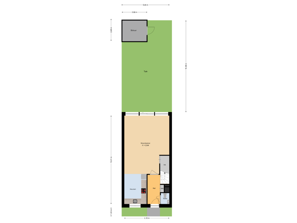 Bekijk plattegrond van perceel van Winterkoningstraat 16