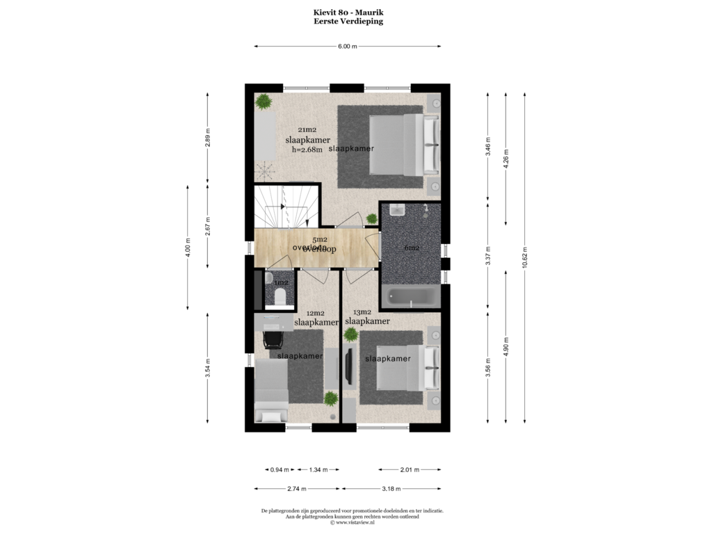 Bekijk plattegrond van EERSTE VERDIEPING van Kievit 80