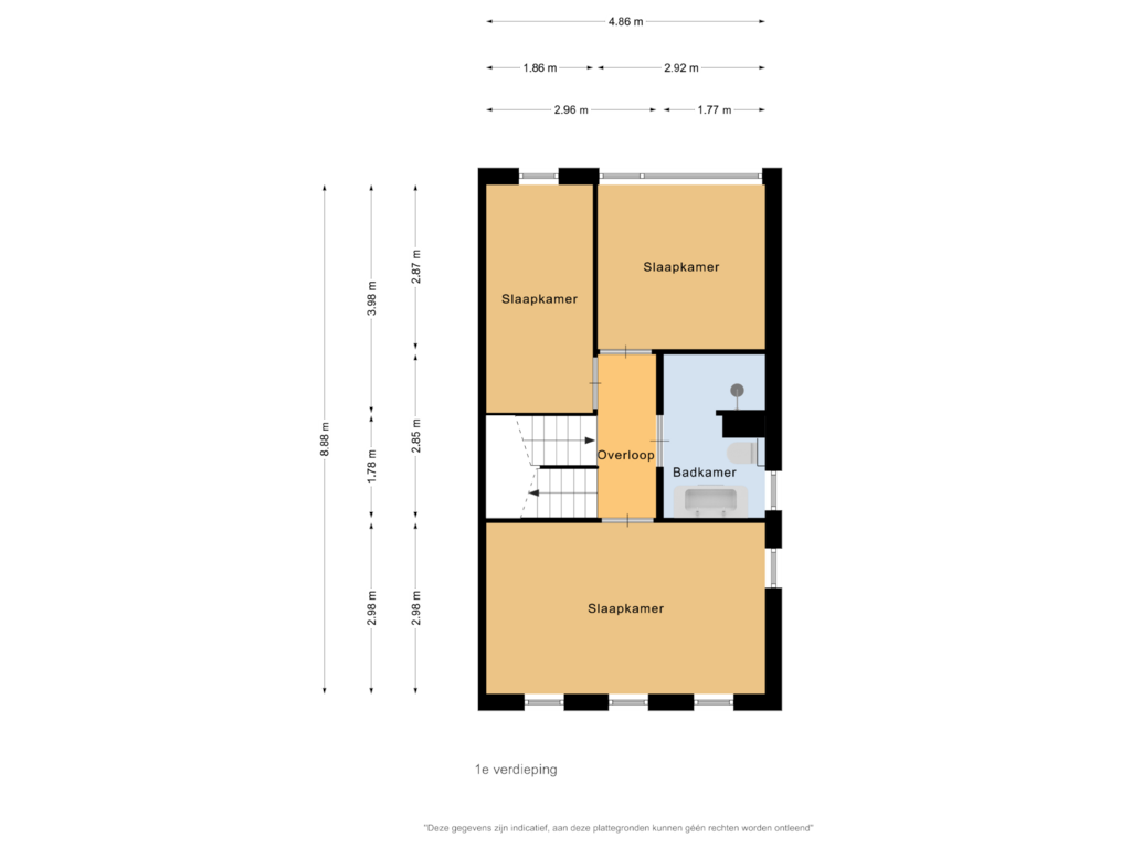 Bekijk plattegrond van 1e verdieping van Radarstraat 193